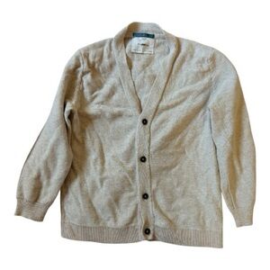 Zara Men's Light Beige Cardigan Sweater